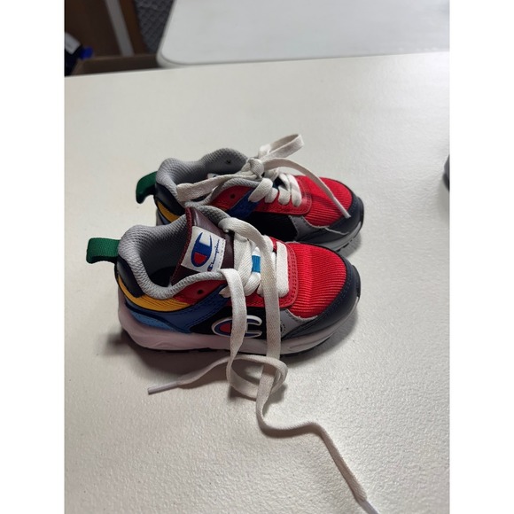Champion Toddler Sneakers Size 6T Red Black Blue‎ Athletic Shoes - Picture 5 of 5